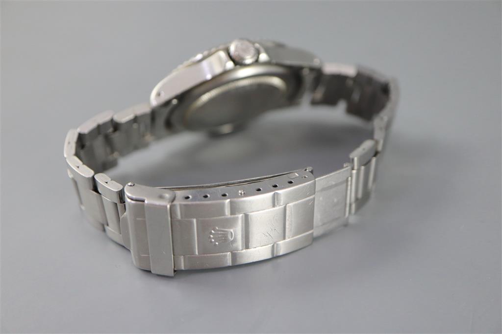 A gentlemans early 1980s stainless steel Rolex Tudor Prince Oysterdate Snowflake Submariner automatic bracelet wrist watch,